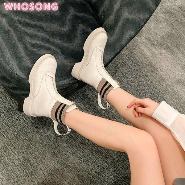 2020 new white women ankle boots large size 35-40 autumn ladies platform split leather shoes 2020 trend women motorcycle boots, Black
2020 new white women ankle boots large size 35-40 autumn ladies platform split leather shoes 2020 trend women motorcycle boots, Black