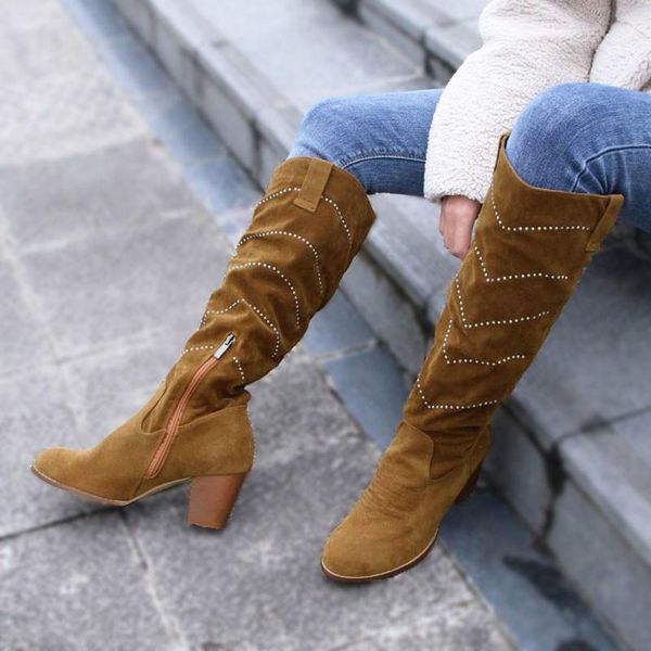 women's winter western high boots round toes thick heels and knee-high cowboy riding boots with beaded embroidered lady shoes, Black
women's winter western high boots round toes thick heels and knee-high cowboy riding boots with beaded embroidered lady shoes, Black