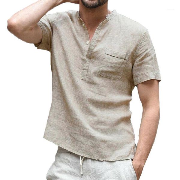 casual shirt men summer new fashion short-sleeved baggy cotton linen solid button beach shirts daily gift, White;black
casual shirt men summer new fashion short-sleeved baggy cotton linen solid button beach shirts daily gift, White;black