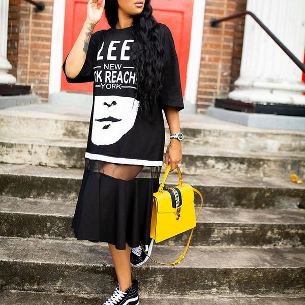 2021 street wear leisure feminine will see letters printed crochet shredded shirt dressed casual ladies simple dress daily oversize biq2, Black;gray
2021 street wear leisure feminine will see letters printed crochet shredded shirt dressed casual ladies simple dress daily oversize biq2, Black;gray
