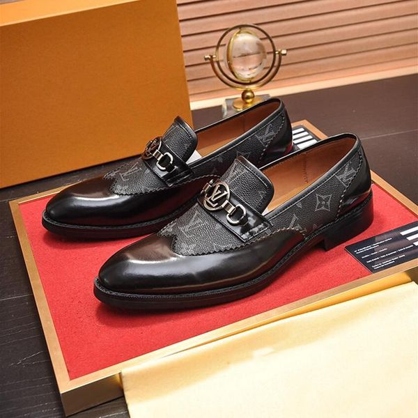 formal dress shoes for gentle luxury designer men genuine leather shoes pointed toe mens designer business oxfords, Black
formal dress shoes for gentle luxury designer men genuine leather shoes pointed toe mens designer business oxfords, Black