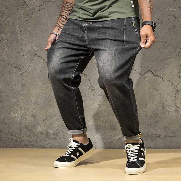 large size spring summer casual washing vintage hip hop teenagers thin jeans male loose harem elastic waist pants1, Blue 
large size spring summer casual washing vintage hip hop teenagers thin jeans male loose harem elastic waist pants1, Blue