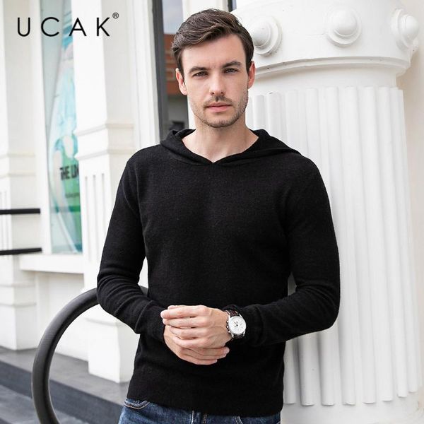 ucak brand sweaters men 2020 autumn winter casual pull homme pure merino wool hooded solid fashion cashmere sweater men u30851, White;black
ucak brand sweaters men 2020 autumn winter casual pull homme pure merino wool hooded solid fashion cashmere sweater men u30851, White;black