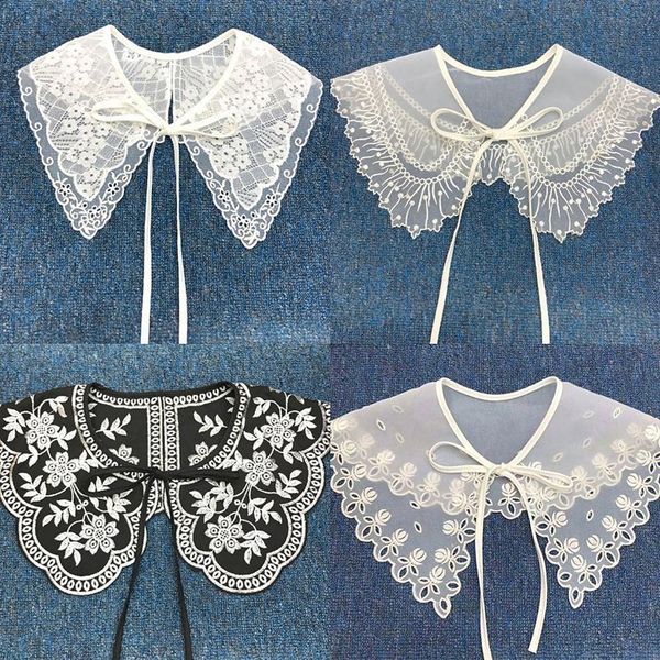 women detachable lace fake collar blouse cloud shoulder doll collar embroidered bow false collar clothes shirt acc jllfva, Blue;red
women detachable lace fake collar blouse cloud shoulder doll collar embroidered bow false collar clothes shirt acc jllfva, Blue;red