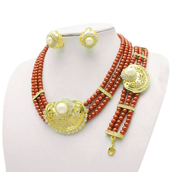 yulaili african beads jewelry sets for women turkish bridal wedding crystal imitation pearl necklace earrings bracelet jewellery, Black
yulaili african beads jewelry sets for women turkish bridal wedding crystal imitation pearl necklace earrings bracelet jewellery, Black