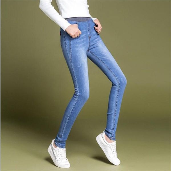 women's jeans wkoud plus size mom pants high waist regular spring stretch black casual denim trousers pencil p8714, Blue
women's jeans wkoud plus size mom pants high waist regular spring stretch black casual denim trousers pencil p8714, Blue