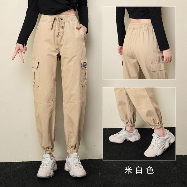 high waisted overalls women's loose bf necks american style national toe binding fashion brand slim harlan casual pants, Blue
high waisted overalls women's loose bf necks american style national toe binding fashion brand slim harlan casual pants, Blue