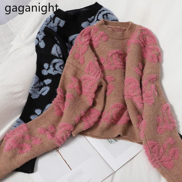 gaganight crop sweater women flower fashion vintage outwear long sleeve o neck fashion vintage pull femme soft sweaters, White;black
gaganight crop sweater women flower fashion vintage outwear long sleeve o neck fashion vintage pull femme soft sweaters, White;black