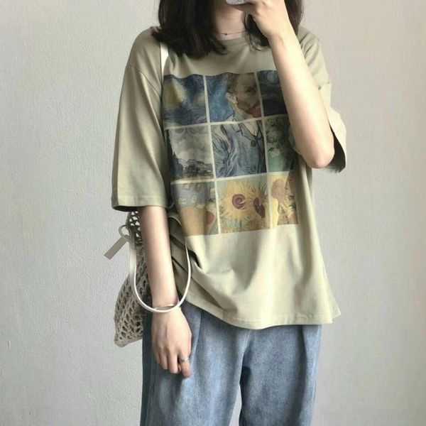 srios bottoming foreign style green t-shirt oil painting oil painting for korean loose and versatile short neck round sleeve t-shirt white w
srios bottoming foreign style green t-shirt oil painting oil painting for korean loose and versatile short neck round sleeve t-shirt white w