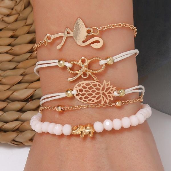link, chain design bohemia style crystal beads bracelets set flamingo pineapple beaded bracelet jewelry for women party gift, Black
link, chain design bohemia style crystal beads bracelets set flamingo pineapple beaded bracelet jewelry for women party gift, Black