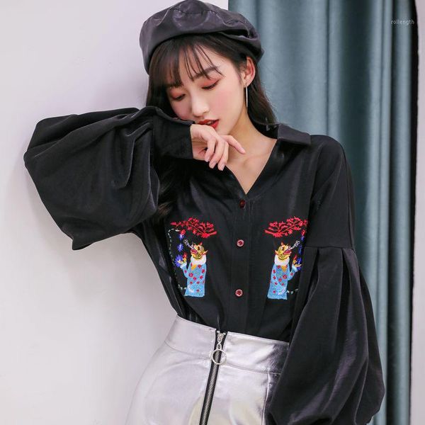 designer brand black shirt spring autumn fashion long lantern sleeve blouse female loose high street embroidery blusa mujer1, White
designer brand black shirt spring autumn fashion long lantern sleeve blouse female loose high street embroidery blusa mujer1, White