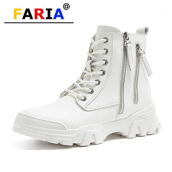 2020 fashion side double zip cow genuine leather flat platform women motorcycle boots spring/autumn white black 4cm heel shoes1
2020 fashion side double zip cow genuine leather flat platform women motorcycle boots spring/autumn white black 4cm heel shoes1