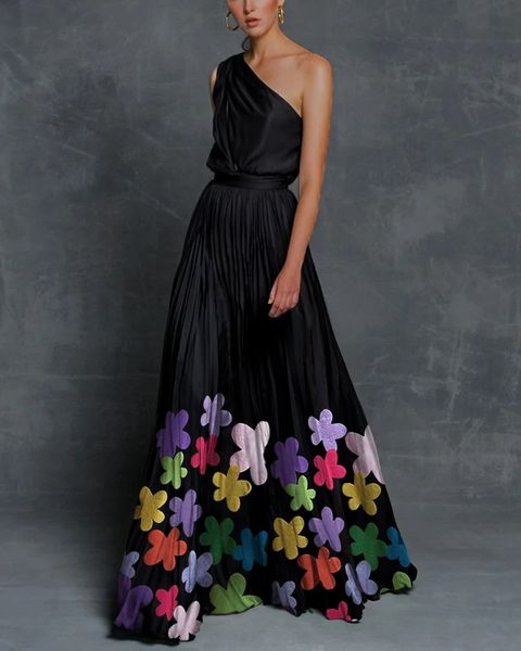 summer new women's fashion shoulder print summer new women's fashion shoulder print dress dress dress upxjk, Black;gray