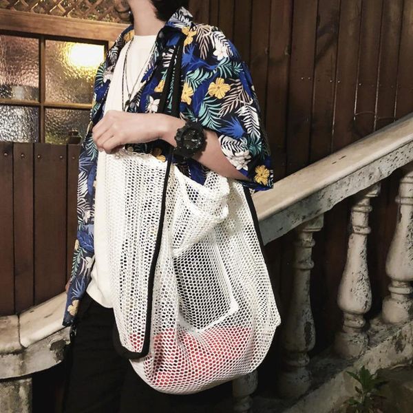 women tote bag 2020 fashion casual chic large new students shoulder bag net pocket breathable transparent beach female handbag
women tote bag 2020 fashion casual chic large new students shoulder bag net pocket breathable transparent beach female handbag