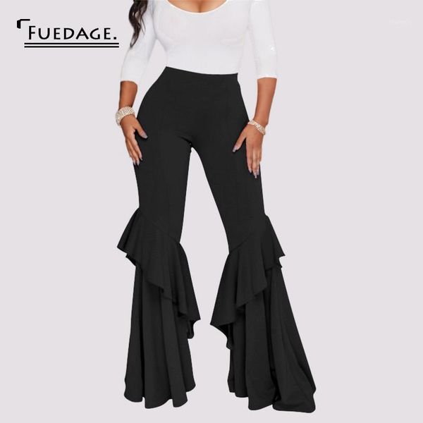 fuedage solid black elegant flare pants women ruched ruffle high waist casual trousers fashion street office lady slim long pant1, Black;white
fuedage solid black elegant flare pants women ruched ruffle high waist casual trousers fashion street office lady slim long pant1, Black;white