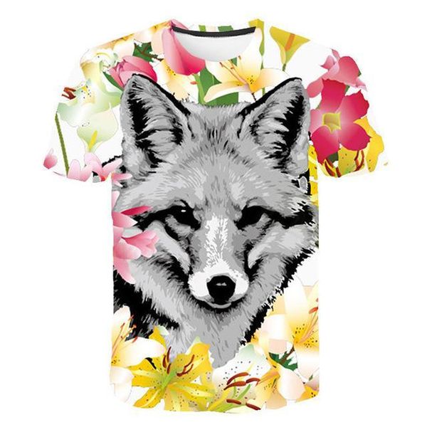 men men 3d animal print wolf 3d print shirts oversized anime harajuku men clothing