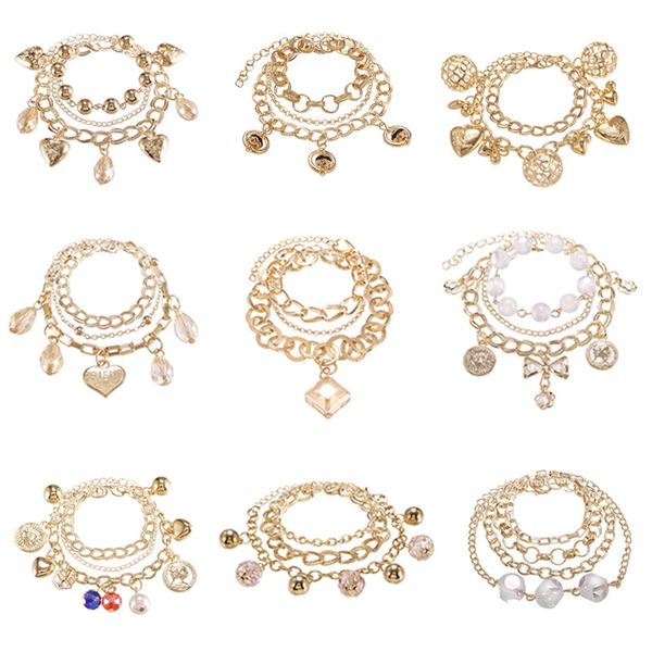 new woman mulitlayer gold color chain heart bracelets & bangles charm bracelets for women crystal bracelets gifts jewelry, Black
new woman mulitlayer gold color chain heart bracelets & bangles charm bracelets for women crystal bracelets gifts jewelry, Black