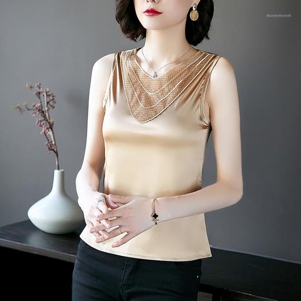 women's tanks & camis gkfnmt women silk satin tank summer sleeveless v neck vest plus size solid color office ladies shirts lace tankt, White
women's tanks & camis gkfnmt women silk satin tank summer sleeveless v neck vest plus size solid color office ladies shirts lace tankt, White