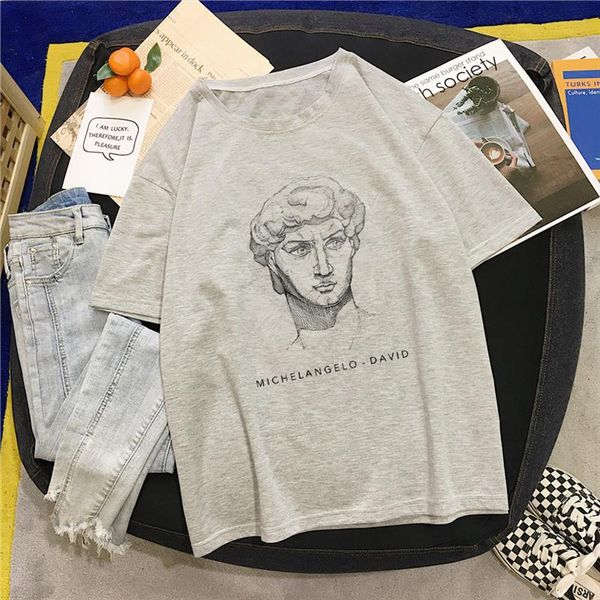 ulzzang harajuku funny black and white drawing david print short sleeve t shirt large size loose o neck casual women t shirt
ulzzang harajuku funny black and white drawing david print short sleeve t shirt large size loose o neck casual women t shirt
