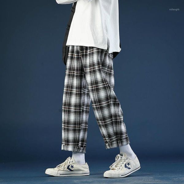 2020 new spring autumn men chic plaid draped ankle-length trousers male casual breathable straight fitness cuffs loose pants w291, Black
2020 new spring autumn men chic plaid draped ankle-length trousers male casual breathable straight fitness cuffs loose pants w291, Black