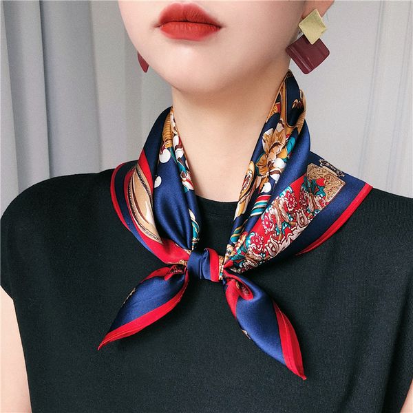 silk small square women's versatile scarves spring and autumn foreign fashion thin tide brand street stewardess scarf in, Blue;gray
silk small square women's versatile scarves spring and autumn foreign fashion thin tide brand street stewardess scarf in, Blue;gray