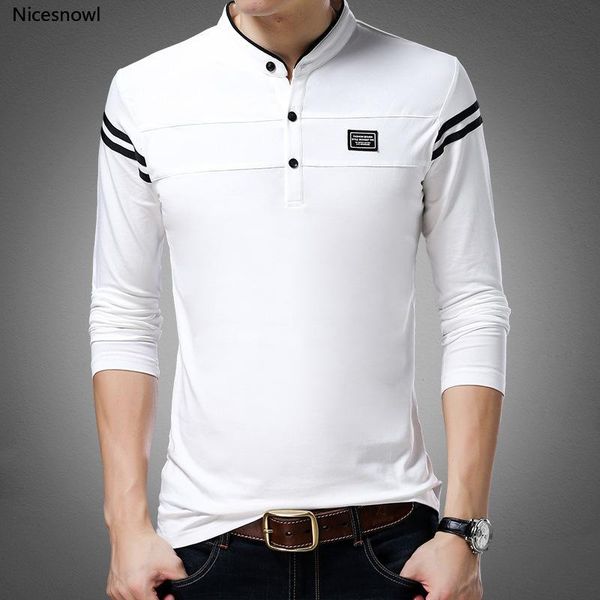 t shirt man long sleeve tshirt men's clothing mandarin collar t-shirts & tees male tshirts, White;black
t shirt man long sleeve tshirt men's clothing mandarin collar t-shirts & tees male tshirts, White;black