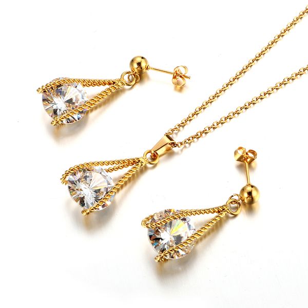 luxury bridal crystal jewelry sets big stone pendant necklace charm earrings jewelry set for woman wedding gift, Silver
luxury bridal crystal jewelry sets big stone pendant necklace charm earrings jewelry set for woman wedding gift, Silver