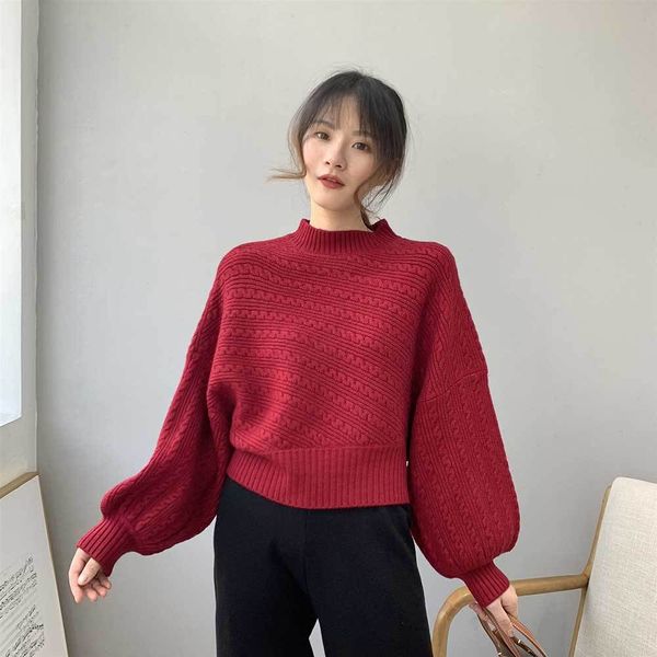 2021 new and vintage knitted stand collar batwing sleeve women sweater thick pullovers pull femme tricot zlg5, White
2021 new and vintage knitted stand collar batwing sleeve women sweater thick pullovers pull femme tricot zlg5, White