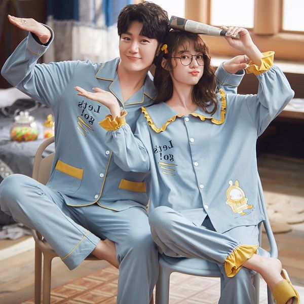 cute autumn winter home couple lounge gift 3xl pure cotton pajamas sets women soft fashion men long sleeve sleepwear suit, Black;brown
cute autumn winter home couple lounge gift 3xl pure cotton pajamas sets women soft fashion men long sleeve sleepwear suit, Black;brown