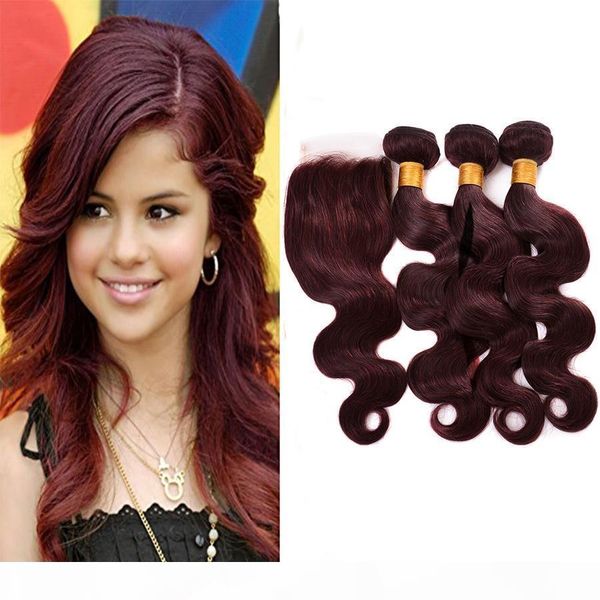 burgundy lace closure with bundles #99j wine red body wave peruvian virgin human hair weaves with lace, Black;brown
burgundy lace closure with bundles #99j wine red body wave peruvian virgin human hair weaves with lace, Black;brown