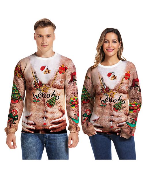 men women 2020 ugly christmas sweater santa elf funny christmas fake hair jumper autumn winter clothing wholesale, White;black
men women 2020 ugly christmas sweater santa elf funny christmas fake hair jumper autumn winter clothing wholesale, White;black
