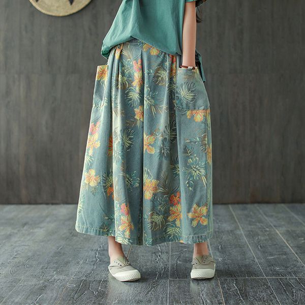 johnature women vintage floral print ankle-length pants wide leg jeans 2020 spring new loose leisure pockets women jeans lj201029, Blue
johnature women vintage floral print ankle-length pants wide leg jeans 2020 spring new loose leisure pockets women jeans lj201029, Blue