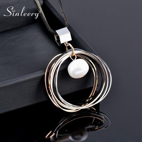 pendant necklaces sinleery multilayer circle necklace with baroque pearl dangle black long chain statement jewelry for women my296 ssf, Silver
pendant necklaces sinleery multilayer circle necklace with baroque pearl dangle black long chain statement jewelry for women my296 ssf, Silver