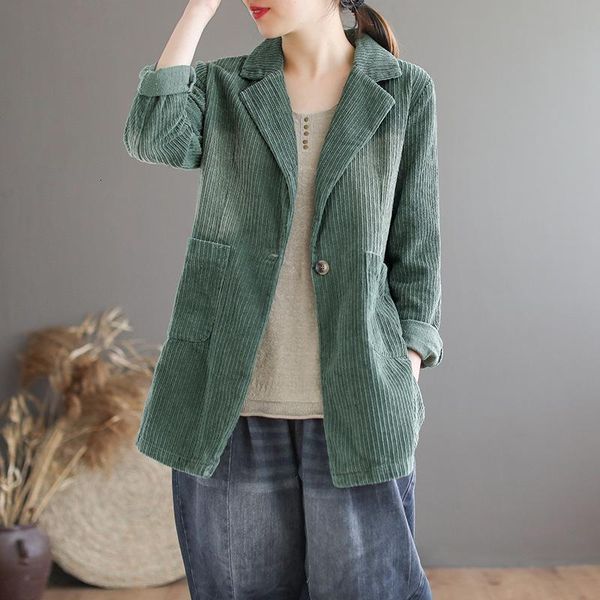 women's suits & blazers philosophy 2021 corduroy blazer style women autumn jackets chaqueta mujer casual high-quality single button co, White;black
women's suits & blazers philosophy 2021 corduroy blazer style women autumn jackets chaqueta mujer casual high-quality single button co, White;black