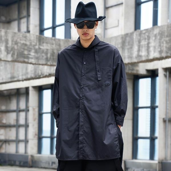 new male stand collar long design loose dress shirts men japan streetstyle long sleeve casual shirt1, White;black
new male stand collar long design loose dress shirts men japan streetstyle long sleeve casual shirt1, White;black