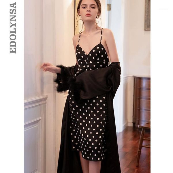 robe set two pieces spaghetti strap deep v neck white cotton sleepwear lace bathrobe set luxury nightgown long negligee t9481, Black;red
robe set two pieces spaghetti strap deep v neck white cotton sleepwear lace bathrobe set luxury nightgown long negligee t9481, Black;red