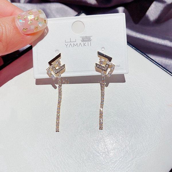 MIGGA Unique Design Cubic Zircon Crystal Geometric Long Drop Earrings for Women Gold Color Jewelry, Silver
MIGGA Unique Design Cubic Zircon Crystal Geometric Long Drop Earrings for Women Gold Color Jewelry, Silver