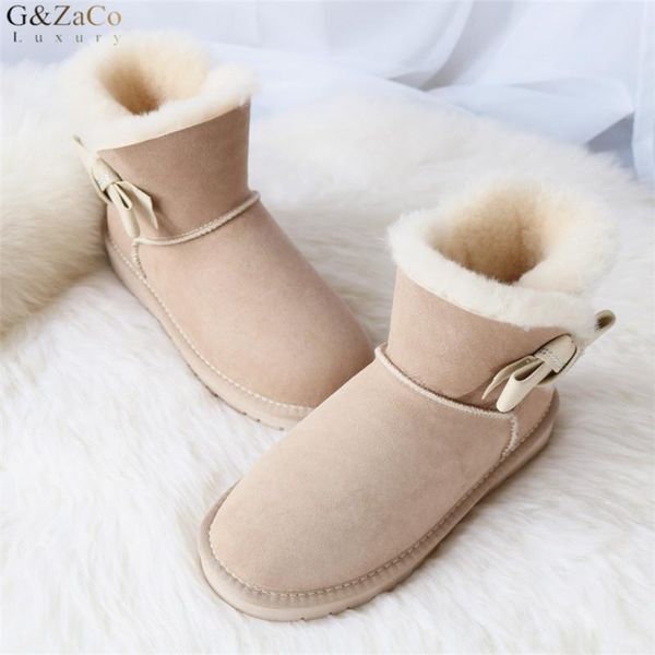 g&zaco luxury sheepskin snow boots sweet side crystal bow suede boots short flat sheep natural wool leather winter women's shoes, Black
g&zaco luxury sheepskin snow boots sweet side crystal bow suede boots short flat sheep natural wool leather winter women's shoes, Black