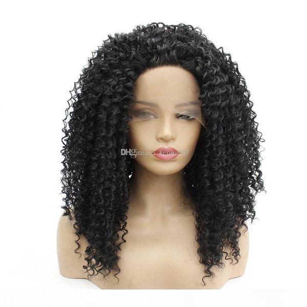 afro curly synthetic hair wig kinky wave lace front hair wigs loose wave design high temperature hair 160% density sale, Black
afro curly synthetic hair wig kinky wave lace front hair wigs loose wave design high temperature hair 160% density sale, Black