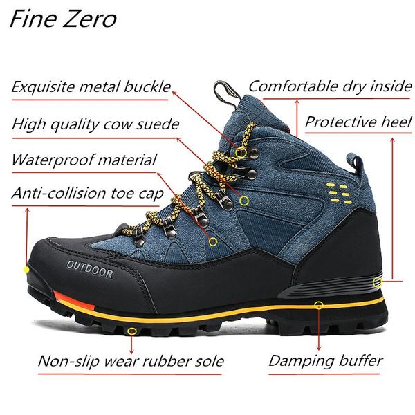 autumn large size outdoor shoes high-wear-resistant hiking shoes non-slip sports trekking men's absorption boots, Black
autumn large size outdoor shoes high-wear-resistant hiking shoes non-slip sports trekking men's absorption boots, Black