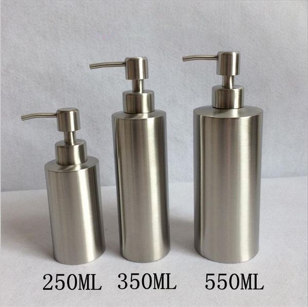 304 stainless steel liquid soap dispenser kitchen bathroom lotion pump bathroom hardware 250ml/350ml/550ml
304 stainless steel liquid soap dispenser kitchen bathroom lotion pump bathroom hardware 250ml/350ml/550ml