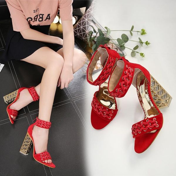 2020 summer new sandals fashion crystal thick heel pumps shoes party zip solid cover heel fretwork heels 12cm high heels wasthin, Black
2020 summer new sandals fashion crystal thick heel pumps shoes party zip solid cover heel fretwork heels 12cm high heels wasthin, Black