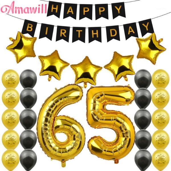 party decoration amawill 65th birthday kit happy banner gold black balloon perfect anniversary supplies1
party decoration amawill 65th birthday kit happy banner gold black balloon perfect anniversary supplies1