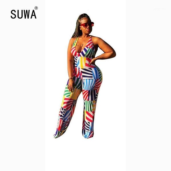 fashion colorful striped patchwork lady jumpsuits beach style v-neck halter rompers casual full length sports jumpsuits1, Black;white
fashion colorful striped patchwork lady jumpsuits beach style v-neck halter rompers casual full length sports jumpsuits1, Black;white