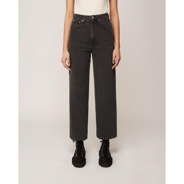 women jeans pants 2020 fall/winter high waist washed cotton jeans women's cropped pants straight1, Blue
women jeans pants 2020 fall/winter high waist washed cotton jeans women's cropped pants straight1, Blue