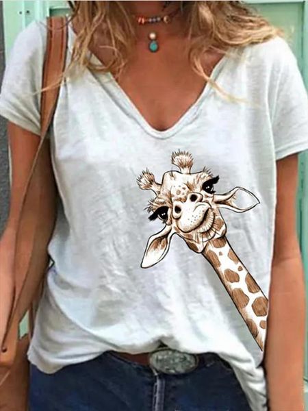 tshirt casual summer giraffe print t shirts 2020 new for women cartoon casual t shirt lady short sleeve tees shirt clothes, White
tshirt casual summer giraffe print t shirts 2020 new for women cartoon casual t shirt lady short sleeve tees shirt clothes, White