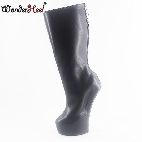 wonderheel knee high boot 20cm heelless matte leather fetish strange style ponying heel locked zipper platform fashion boots1, Black
wonderheel knee high boot 20cm heelless matte leather fetish strange style ponying heel locked zipper platform fashion boots1, Black