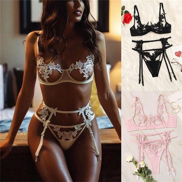 lace muslin sleepwear women corset underwire racy underwear bra and panty with garter 3pcs lingerie set y200415, Red;black
lace muslin sleepwear women corset underwire racy underwear bra and panty with garter 3pcs lingerie set y200415, Red;black