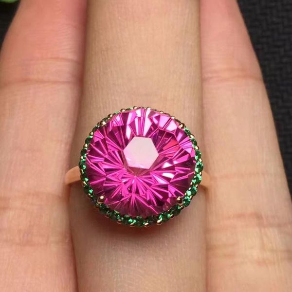fine jewelry real 18k rose gold au750 100% natural round pink z gemstone female rings for women fine ring, Golden;silver
fine jewelry real 18k rose gold au750 100% natural round pink z gemstone female rings for women fine ring, Golden;silver