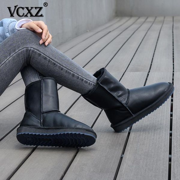 vcxz 2020 new cowhide leather natural sheep fur lined boot for women winter all-match waterproof warm snow boots 44, Black
vcxz 2020 new cowhide leather natural sheep fur lined boot for women winter all-match waterproof warm snow boots 44, Black
